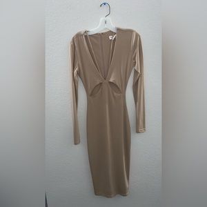 Revolve nude tight cocktail dress